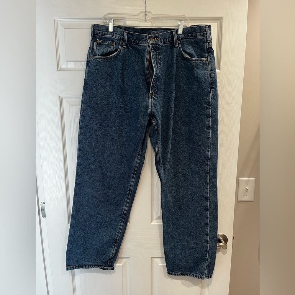 Carhartt Blanket Flannel Lined Jeans Medium Wash Men’s 40x32